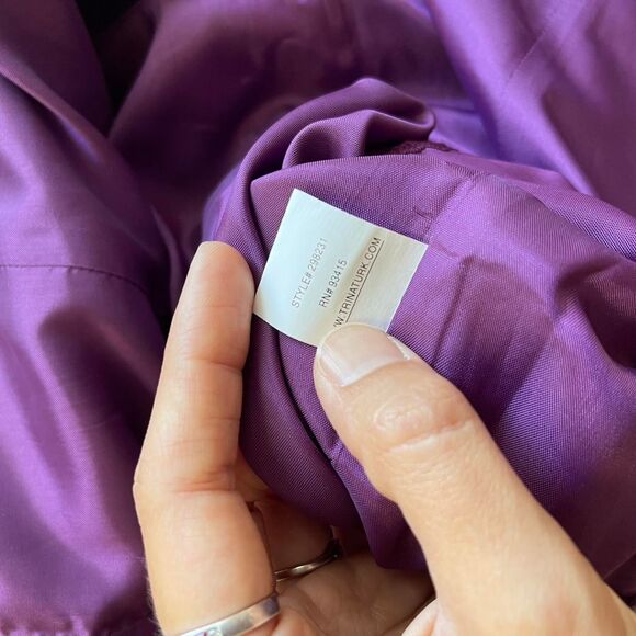 NWT Trina Turk Purple Beaded Floral Embellished Sheath Dress MSRP $268 Size 6 - Picture 8 of 8